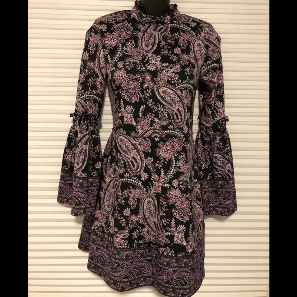 Boho high neck dress